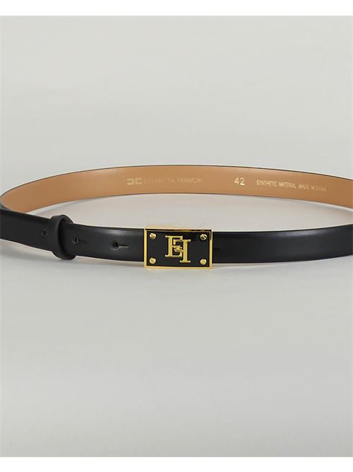 Cintura sottile in materiale sintetico con fibbia a cassetta Elisabetta Franchi ELISABETTA FRANCHI | Cintura | CT02S41E2110